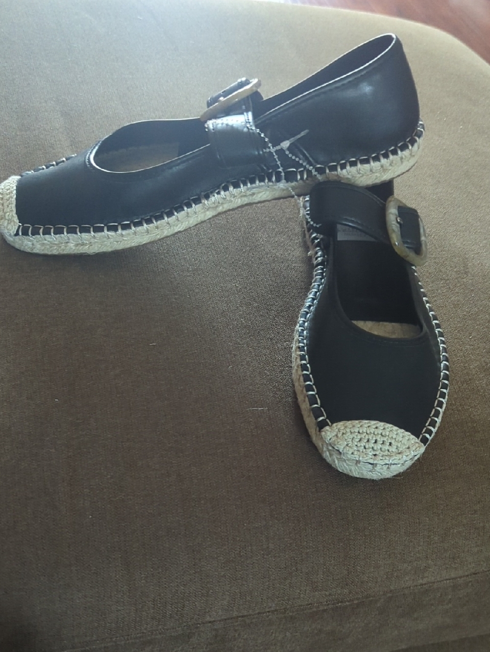 FRYE AND CO. Mary Jane Espadrille Flats in Beige